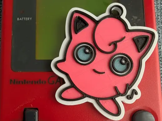 Jigglypuff Pokemon Keychain