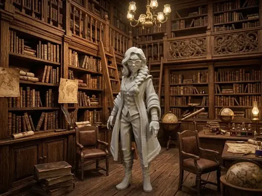 The Scholar Woman Figure