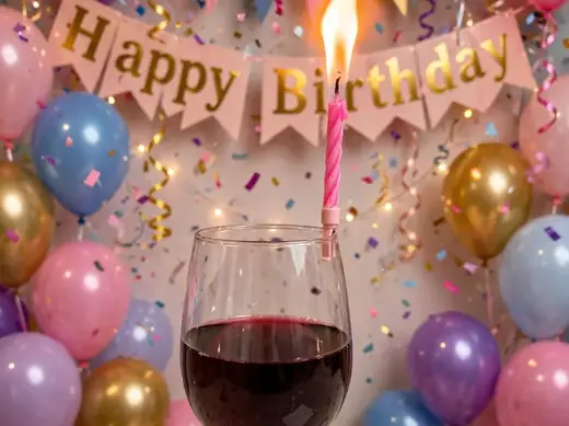 Wine Glass Candle Holder Clip Birthday