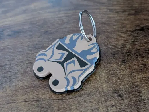 Captain Rex Helmet Keychain – Multi-Colour