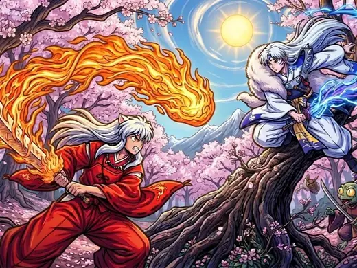 Inuyasha & Sesshomaru "Sunset Duel" 3D HUEFORGE