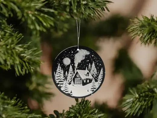 Cosy Christmas Hut Christmas Ornament