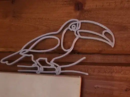 Tukan Silhouette Tropischer Vogel Wand und Stand