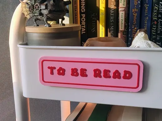 "To Be Read" Sign for IKEA Raskog TBR Cart