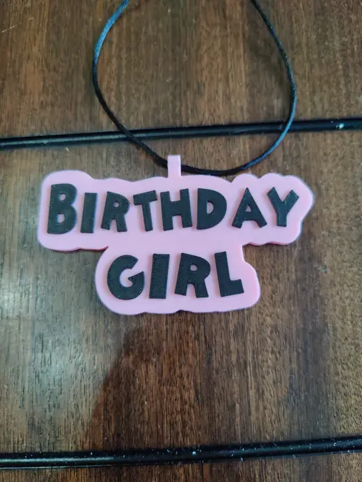 Minnie Mouse Birthday Girl Necklace
