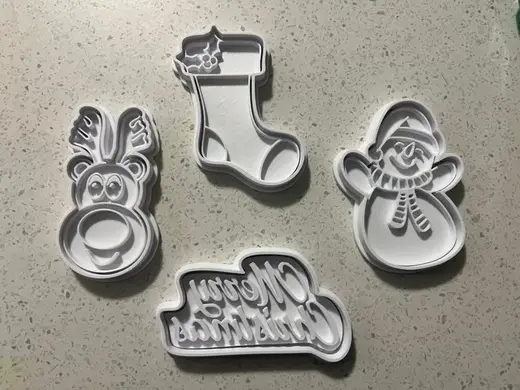 Christmas cookie cutter and stamps