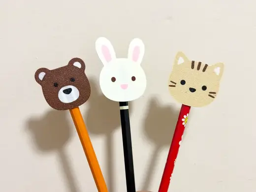 可爱小动物铅笔装饰@DUDU