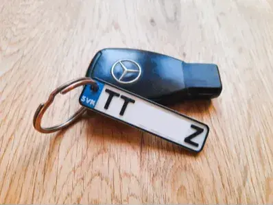 car number plate key chain