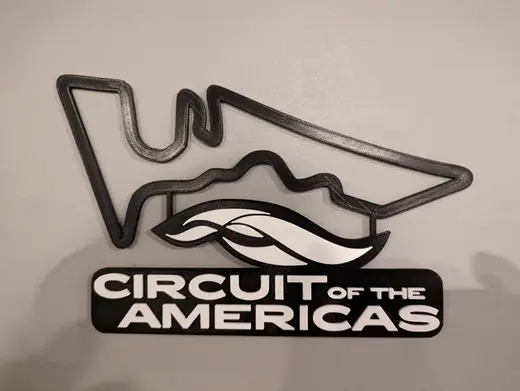 Circuit of the Americas Track Map wth Nameplate