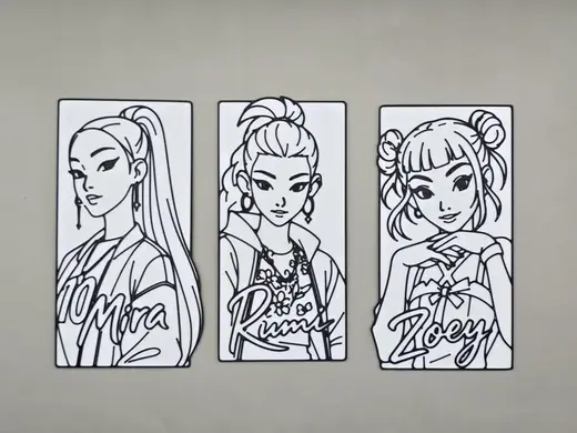 Mira Rumi Zoey Kpop Coloring Panels