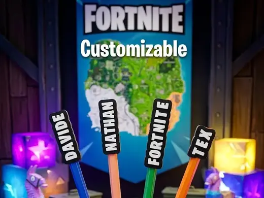 Fortnite Personalized Pencil Toppers