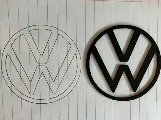 Volkswagen Logo Stencil