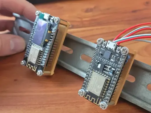 DIN Rail Mount with Adapterplate for ESP8266