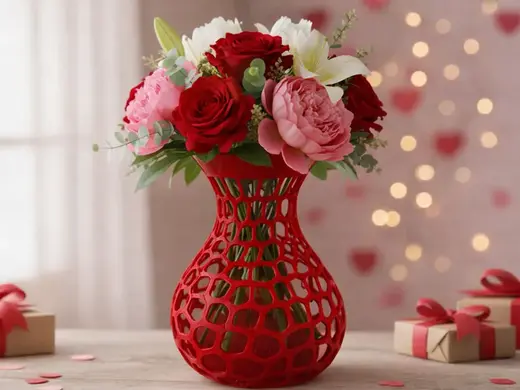 Minimal Lattice Vase-Modern Decor & Valentine Gift