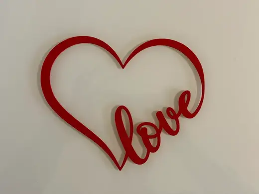Cuore love casa parete idea San Valentino