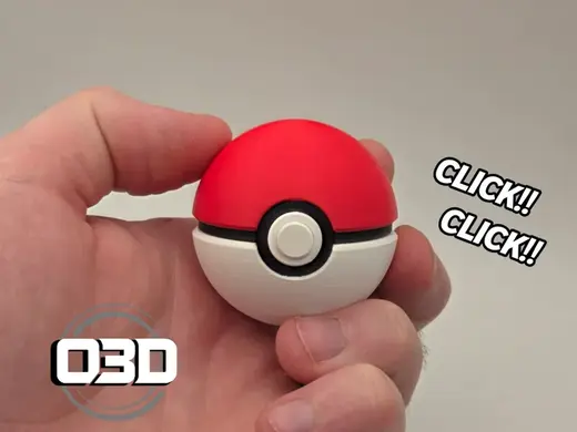 2in Pokeball Clicker - O3D (No AMS)