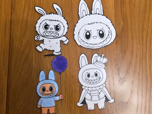 little monsters colouring sheets
