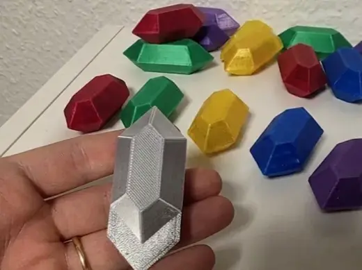 Magnetic Zelda Rupee Fidget Slider