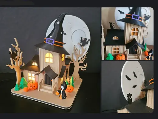 kit 001 halloween hat house landscape