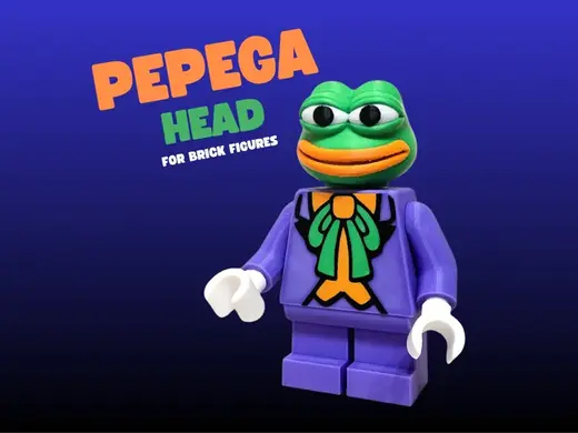 Pepega Head for Brick Figure * 500% Scale *