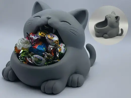 Yawn Bowl Cat – cute storage kitty