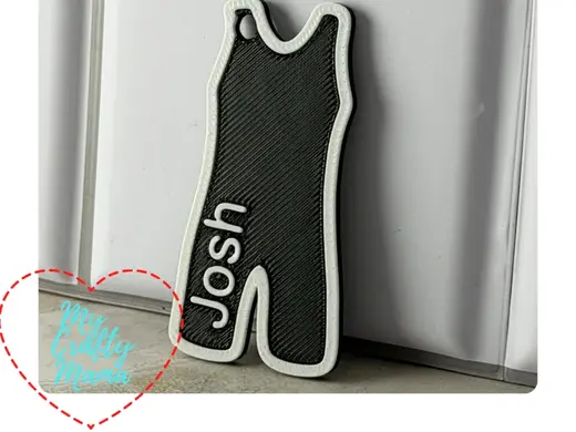 Wrestling Singlet Keychain - Customizable Text