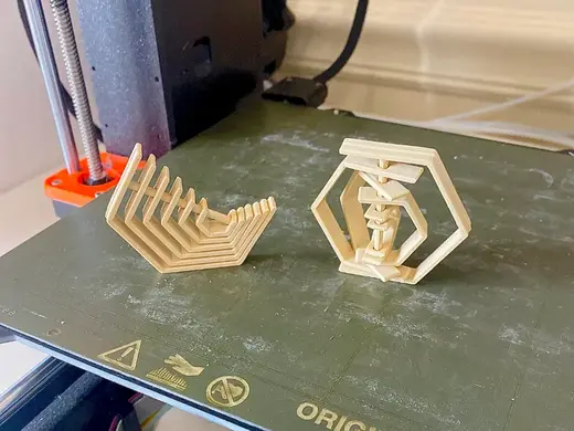 Hexagon Spin Fidget (print in place)