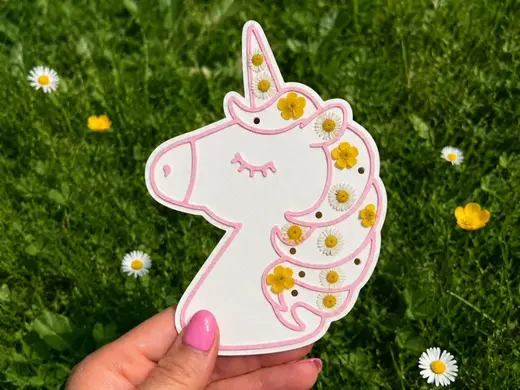 Einhorn Blumen Sammler