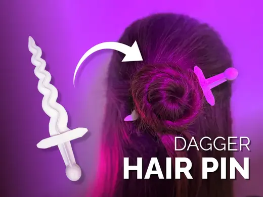 Wavy Dagger - Fantasy Hair Pin