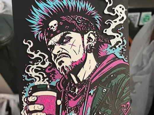 PunkRock Coffee Drinker Hueforge