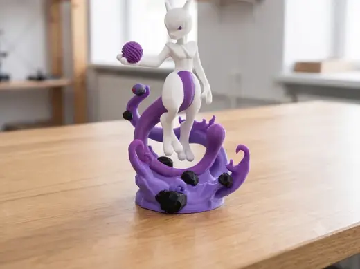 Mewtwo Crochet Style Figure