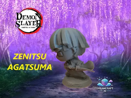 Zenitsu Agatsuma - Chibi Version - Demon Slayer