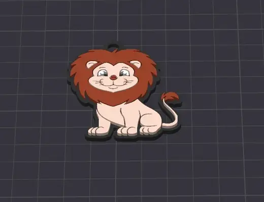 cute animal ,larry the lion keychain \ necklace charm