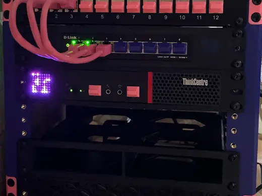 Thinkcentre 10" rack mount with 8x8 LED matrix