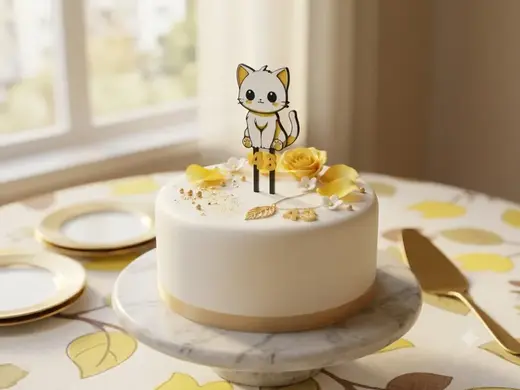 figura de gato para tartas