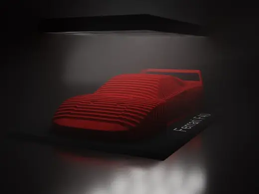 Ferrari F40 Layered Sculpture