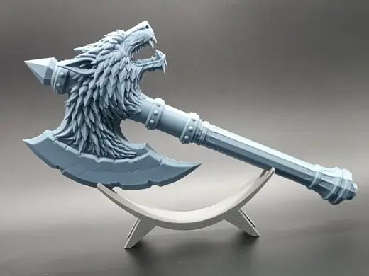 Wolf's Fang Fantasy Battle Wolf Axe for Cosplay