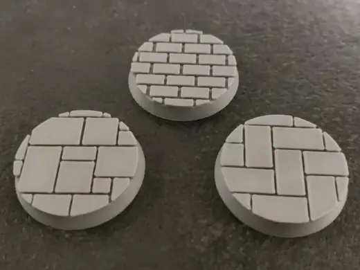 32mm Miniature Model Bases - Street - Pack 1