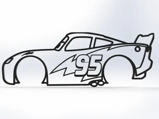 Lightning McQueen 2D Wall Art