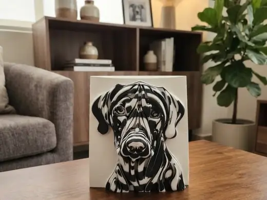 DALMATA A RILIEVO STRATIFICATO