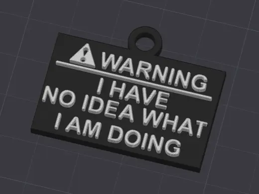 waning i have no idea what im doing keychain