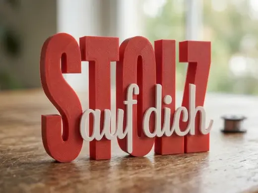 Stolz auf dich - Schriftzug Deko