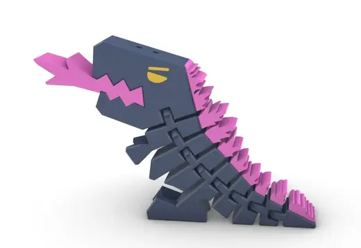 T-Rex cosplay as pink Godzilla-扮演哥斯拉的霸王龙