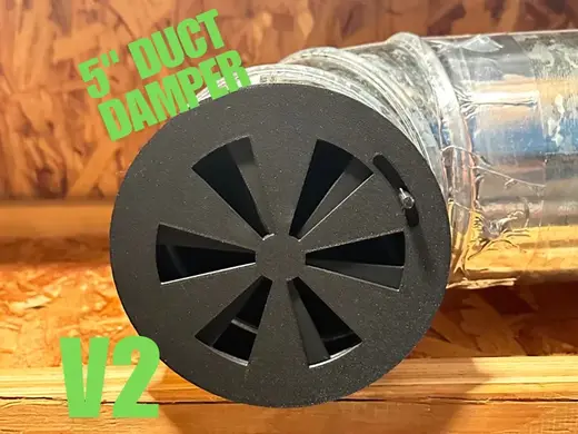 Duct ceiling register / damper 5 inch