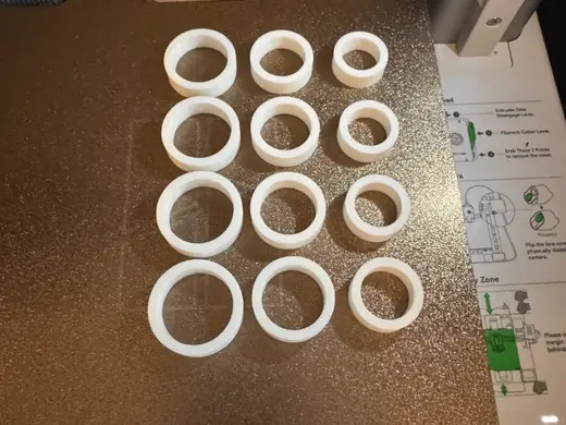 Oura Ring series 4 sizing samples