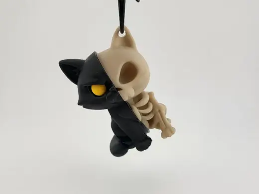 Kawaii Cat Skeleton Keychain sweet cats keyring