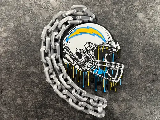 Los Angeles Chargers Helmet Drip Hype Chain