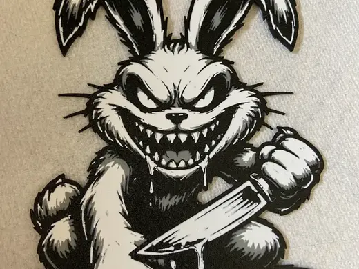 Cottontail Reaper - Evil Easter Bunny - Wall Art