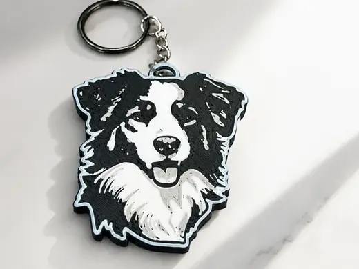 Australian Shepherd keychain