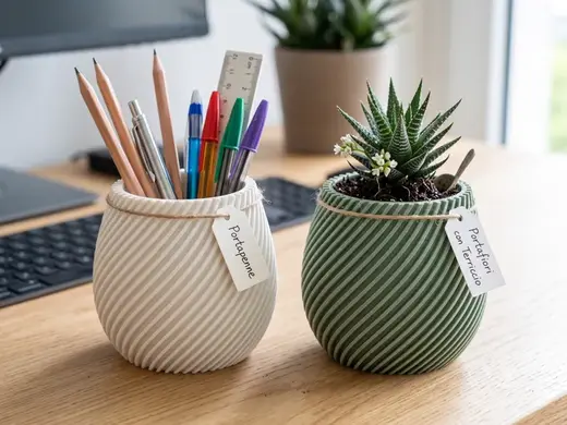 Elegant Spiral Planter & Desk Organizer